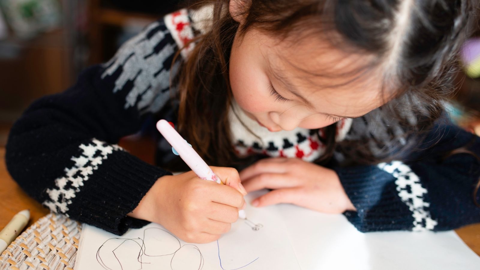 Child writing a letter