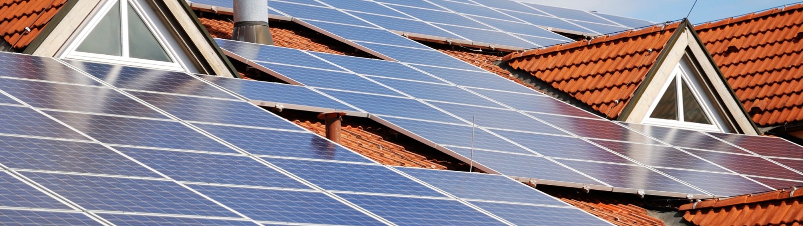 solar panels on roof of house