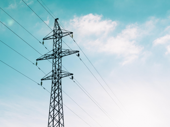 powerlines and power line tower